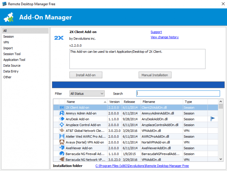 remote desktop connection manager v2.7