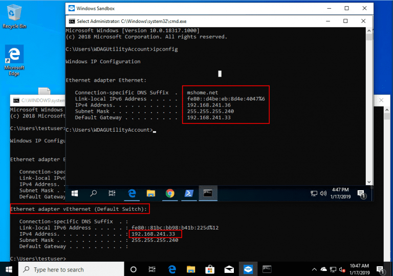 Installing New Windows 10 Sandbox Feature Networking Resources Browsers ...