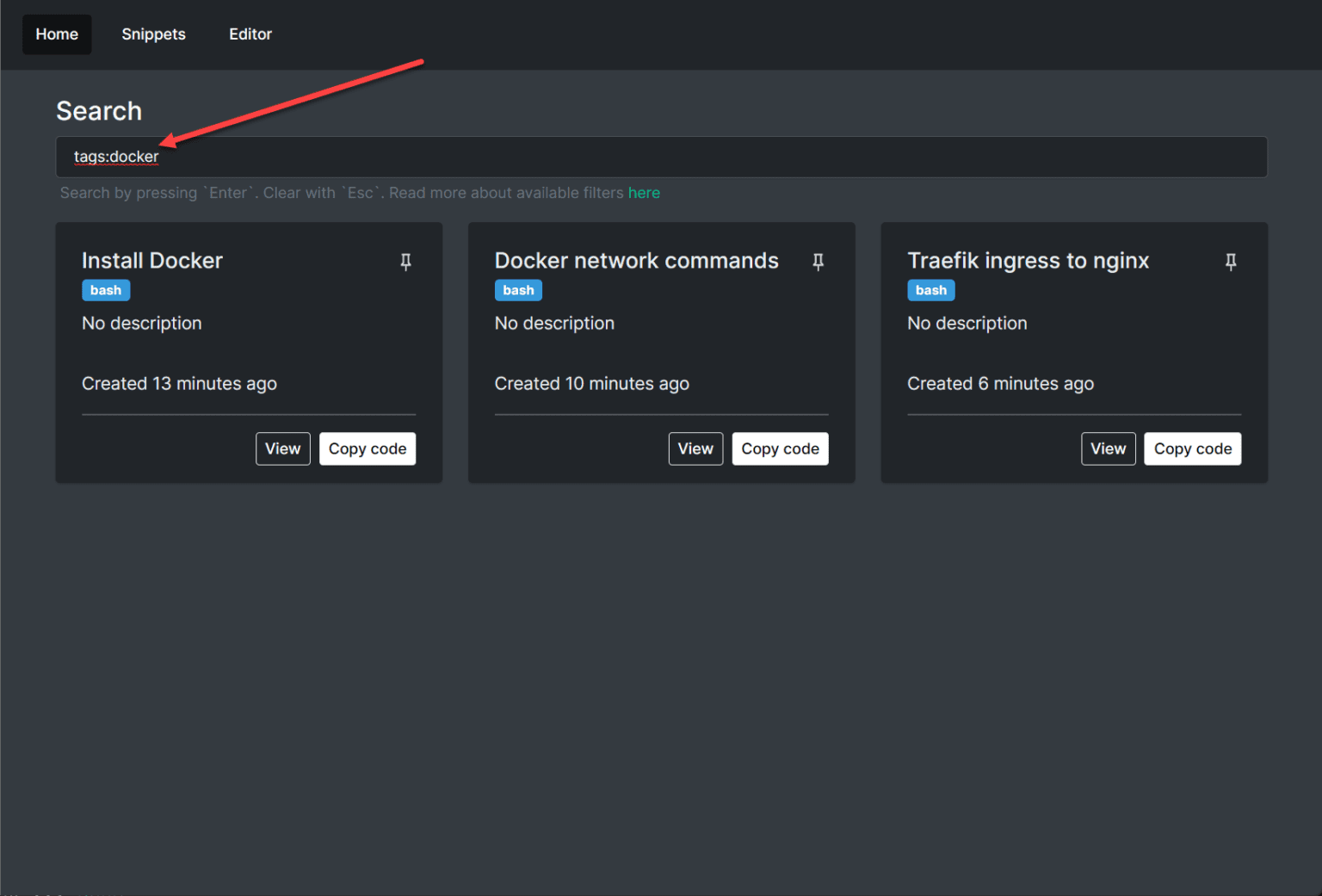 Snippet-box: Home Lab Dashboard For Code! - Virtualization Howto