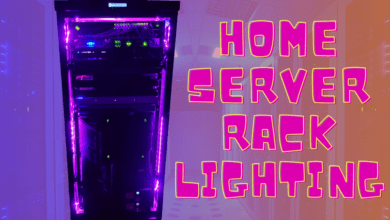 Home server rack lighting