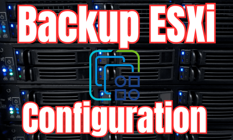 Backup esxi configuration