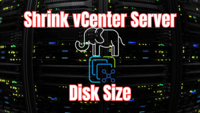 Shrink vcenter server