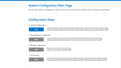 Starting the system configuration on the powervault me5024