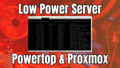 Low power server with powertop and proxmox