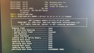 After the minisforum ms 01 bios update steps are almost complete