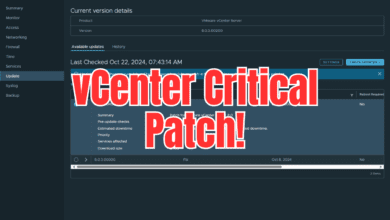 Vcenter critical patch