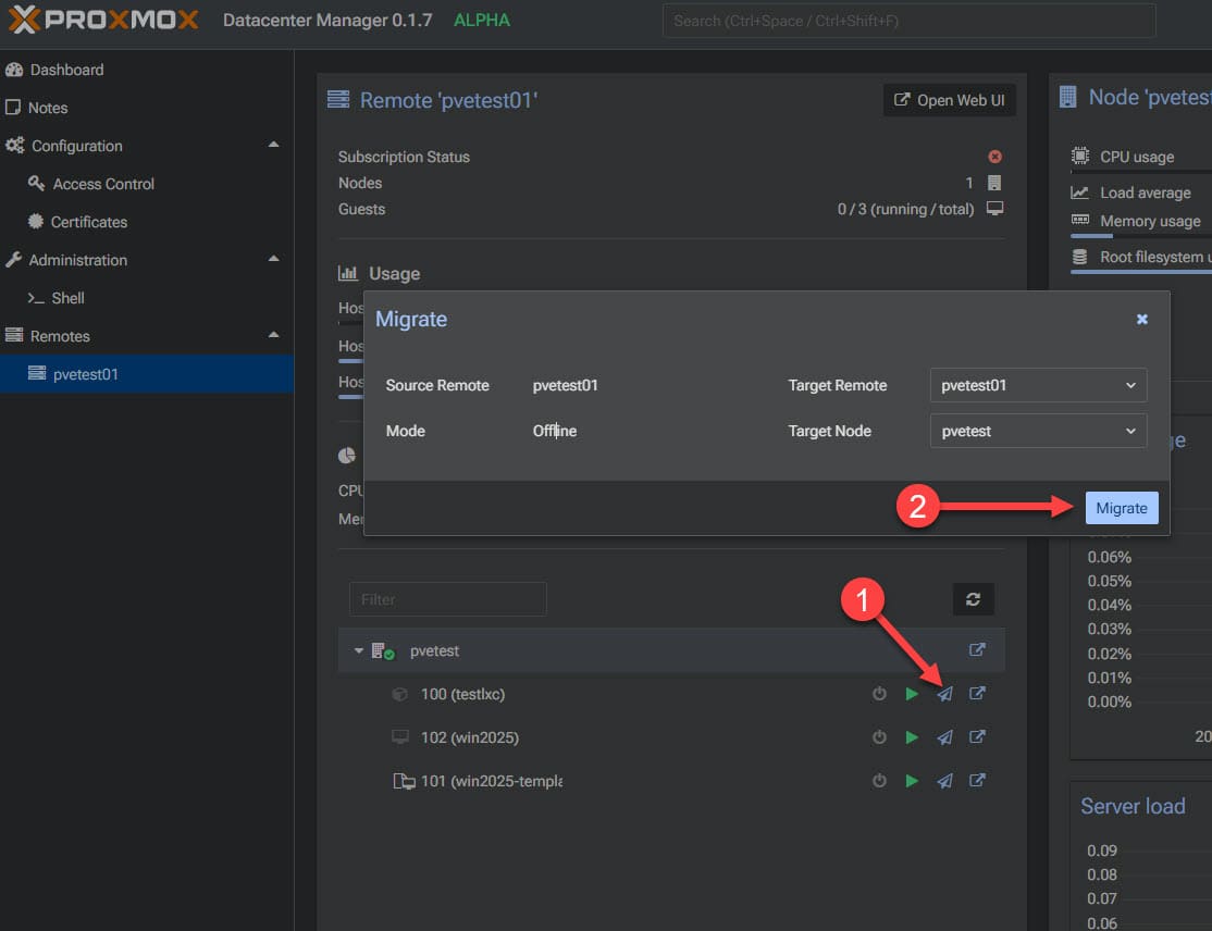 Migrating a virtual machine functionality