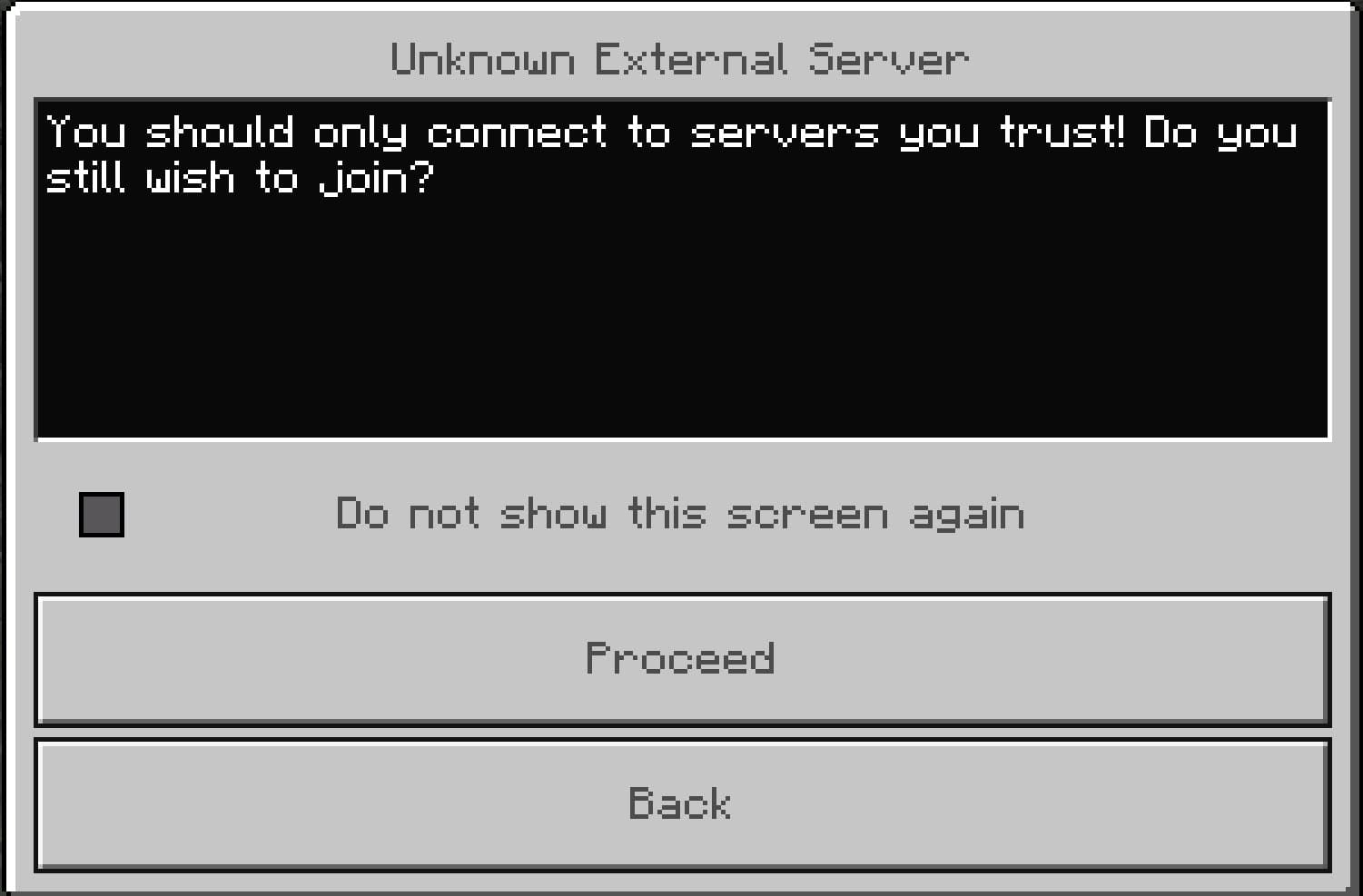 Proceed to add a new server