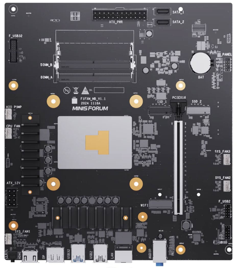 Bd795m motherboard top view