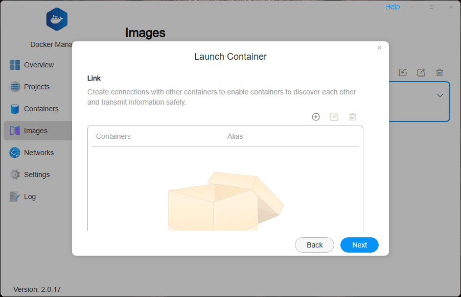 Link containers together