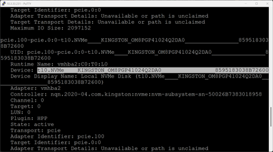 copy the disk identifier for the nvme drive