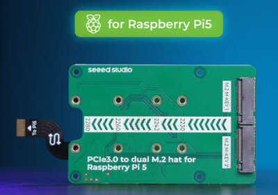 seeed studio dual M.2 HAT for raspberry pi5 1