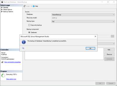 back up your veeam database