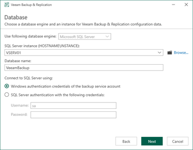 connect to your veeam backup and replication 12.3 database location