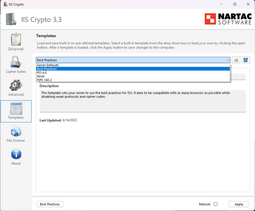 available best practices templates in iiscrypto