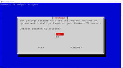 correct proxmox ve sources