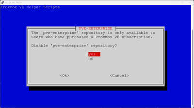 disable pve enterprise repo
