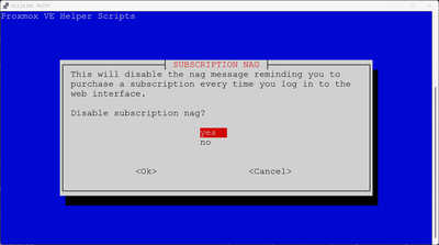 disable the subscription nag in proxmox ve server