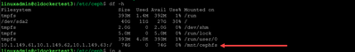 CephFS mounted in Linux